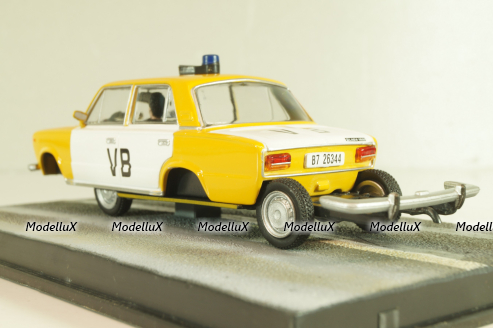 Ваз-2103 Жигули from movie "The living daylights" 1987, yellow/white, James Bond Modellauto Collection #26, Altaya 1:43