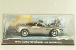 Aston Martin V12 Vanquish from movie "Die another day" 2002, silver, James Bond Modellauto Collection №2, Altaya 1:43