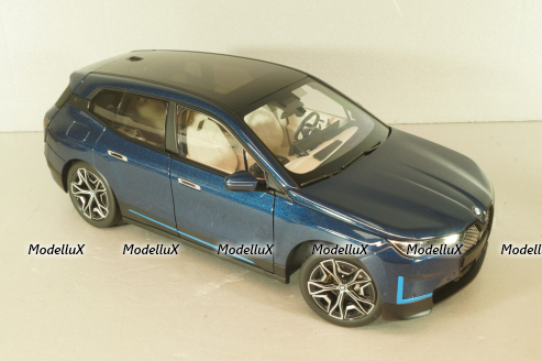 BMW iX 2022, blue metallic, 110023100,  Minichamps 1:18