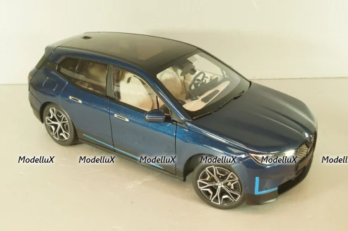 BMW iX 2022, blue metallic, 110023100,  Minichamps 1:18