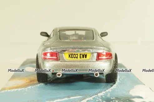 Aston Martin V12 Vanquish from movie "Die another day" 2002, silver, James Bond Modellauto Collection №2, Altaya 1:43