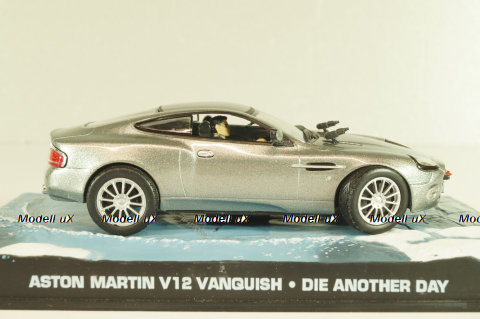 Aston Martin V12 Vanquish from movie "Die another day" 2002, silver, James Bond Modellauto Collection №2, Altaya 1:43