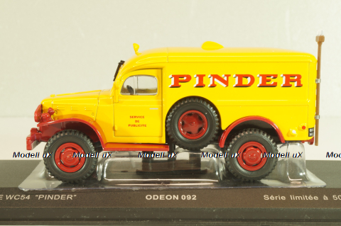 Dodge WC54 "Pinder" yellow/red, 092, Odeon 1:43 Уценка!