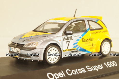 Opel Corsa Super 1600 #7, grey/yellow, 04832, Schuco 1:43