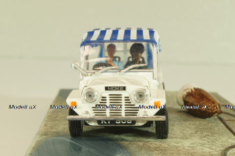 Mini Moke from movie "Live and let die" 1973, white, James Bond Modellauto Collection #24, Altaya 1:43