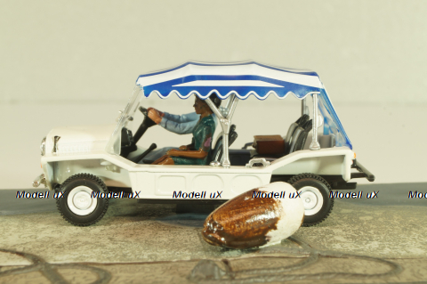 Mini Moke from movie "Live and let die" 1973, white, James Bond Modellauto Collection #24, Altaya 1:43