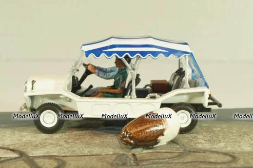 Mini Moke from movie "Live and let die" 1973, white, James Bond Modellauto Collection #24, Altaya 1:43