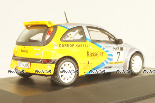 Opel Corsa Super 1600 #7, grey/yellow, 04832, Schuco 1:43