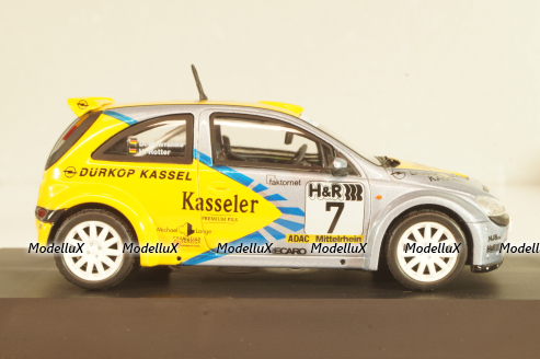 Opel Corsa Super 1600 #7, grey/yellow, 04832, Schuco 1:43