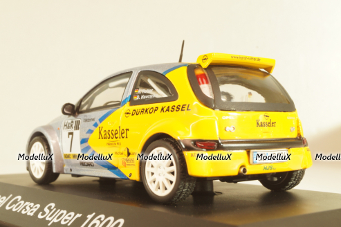 Opel Corsa Super 1600 #7, grey/yellow, 04832, Schuco 1:43