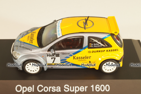 Opel Corsa Super 1600 #7, grey/yellow, 04832, Schuco 1:43