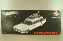 Cadillac Ecto 1 from movie car Ghostbusters with tools, white, W1176, Hot Wheels Elit 1:18