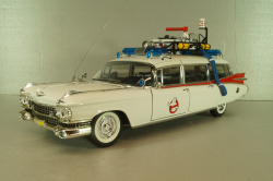 Cadillac Ecto 1 from movie car Ghostbusters with tools, white, W1176, Hot Wheels Elit 1:18