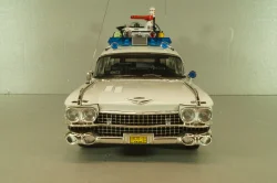 Cadillac Ecto 1 from movie car Ghostbusters with tools, white, W1176, Hot Wheels Elit 1:18