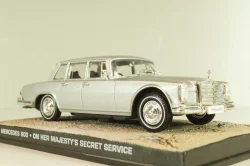 Mercedes-Benz 600 (W100) from movie "On her Majesty's secret service" 1969, silver, James Bond Modellauto Collection #32, Altaya 1:43