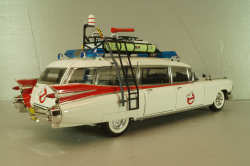 Cadillac Ecto 1 from movie car Ghostbusters with tools, white, W1176, Hot Wheels Elit 1:18