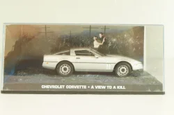 Chevrolet Corvette (C4) from movie "A view to a kill" 1985, silver, James Bond Modellauto Collection #37, Altaya 1:43