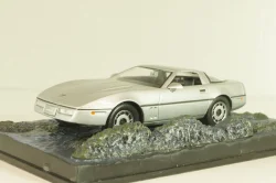 Chevrolet Corvette (C4) from movie "A view to a kill" 1985, silver, James Bond Modellauto Collection #37, Altaya 1:43