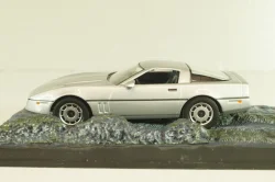 Chevrolet Corvette (C4) from movie "A view to a kill" 1985, silver, James Bond Modellauto Collection #37, Altaya 1:43