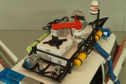 Cadillac Ecto 1 from movie car Ghostbusters with tools, white, W1176, Hot Wheels Elit 1:18