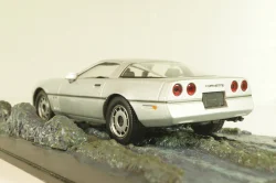 Chevrolet Corvette (C4) from movie "A view to a kill" 1985, silver, James Bond Modellauto Collection #37, Altaya 1:43