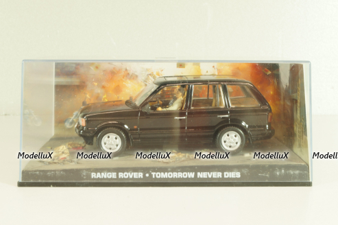 Range Rover (P38) from movie "Tomorrow never dies" 1997, black, James Bond Modellauto Collection #34, Altaya 1:43