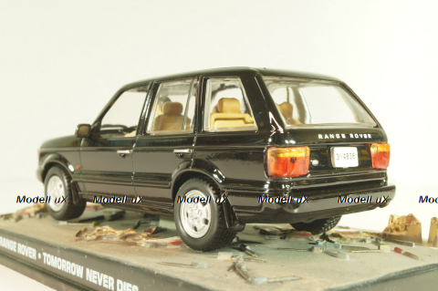 Range Rover (P38) from movie "Tomorrow never dies" 1997, black, James Bond Modellauto Collection #34, Altaya 1:43