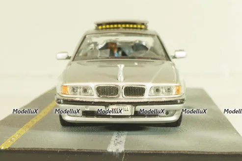 BMW 750iL (E38) from movie "Tomorrow never dies" 1997, silver, James Bond Modellauto Collection #15, Altaya 1:43