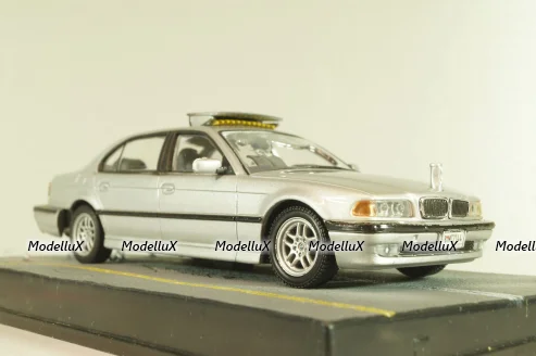 BMW 750iL (E38) from movie "Tomorrow never dies" 1997, silver, James Bond Modellauto Collection #15, Altaya 1:43