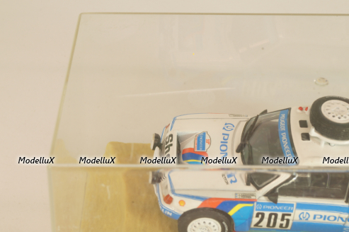 Peugeot 205 Turbo 16 #205 Rally Paris-Dakar 1988 J. Kankkunen/J. Piironen, blue/white, Norev 1:43