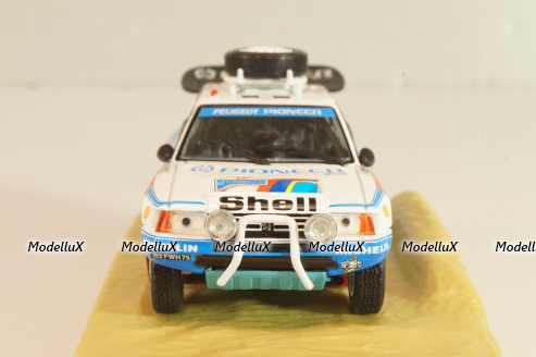 Peugeot 205 Turbo 16 #205 Rally Paris-Dakar 1988 J. Kankkunen/J. Piironen, blue/white, Norev 1:43