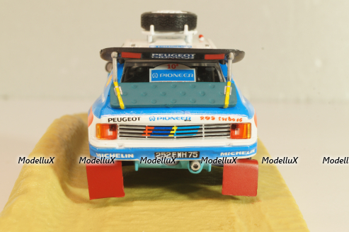 Peugeot 205 Turbo 16 #205 Rally Paris-Dakar 1988 J. Kankkunen/J. Piironen, blue/white, Norev 1:43