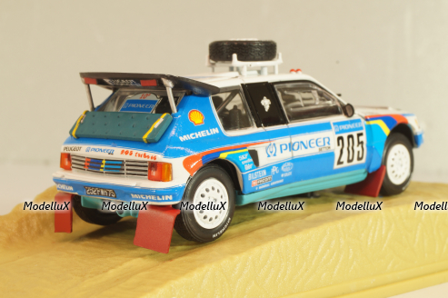 Peugeot 205 Turbo 16 #205 Rally Paris-Dakar 1988 J. Kankkunen/J. Piironen, blue/white, Norev 1:43
