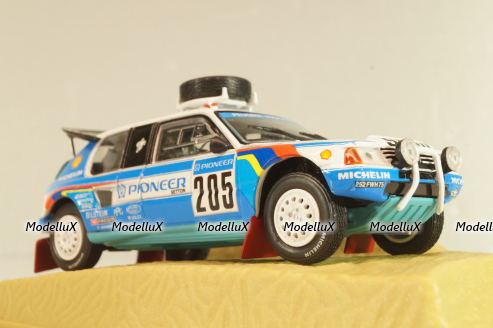 Peugeot 205 Turbo 16 #205 Rally Paris-Dakar 1988 J. Kankkunen/J. Piironen, blue/white, Norev 1:43