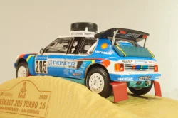 Peugeot 205 Turbo 16 #205 Rally Paris-Dakar 1988 J. Kankkunen/J. Piironen, blue/white, Norev 1:43