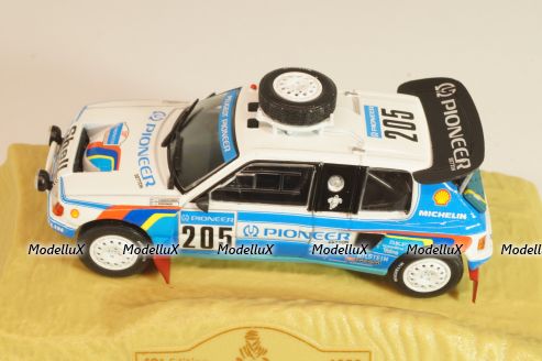 Peugeot 205 Turbo 16 #205 Rally Paris-Dakar 1988 J. Kankkunen/J. Piironen, blue/white, Norev 1:43