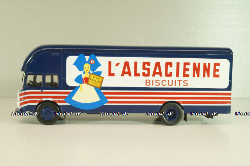 Somua J L19 Fourgon L'Alsacienne 1956, blue, Les Plus Mythiques Saviem №2, Deagostini 1:43