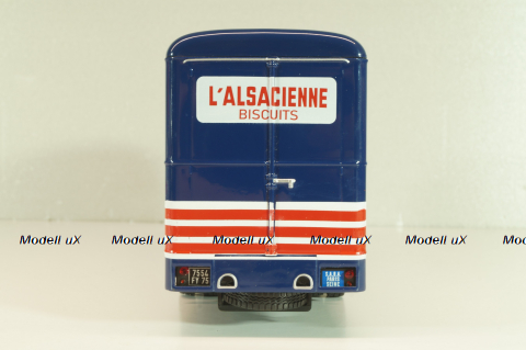 Somua J L19 Fourgon L'Alsacienne 1956, blue, Les Plus Mythiques Saviem №2, Deagostini 1:43