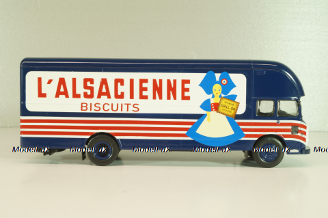 Somua J L19 Fourgon L'Alsacienne 1956, blue, Les Plus Mythiques Saviem №2, Deagostini 1:43