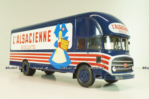 Somua J L19 Fourgon L'Alsacienne 1956, blue, Les Plus Mythiques Saviem №2, Deagostini 1:43