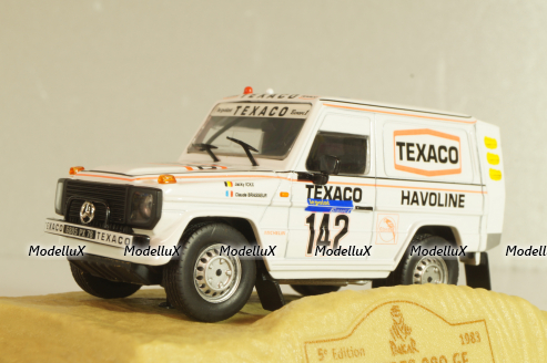 MERCEDES 280 GE # 142 - J. ICKX - C. BRASSEUR - DAKAR 1983, Norev 1:43