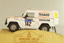 MERCEDES 280 GE # 142 - J. ICKX - C. BRASSEUR - DAKAR 1983, Norev 1:43
