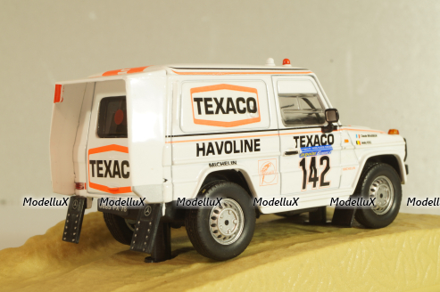 MERCEDES 280 GE # 142 - J. ICKX - C. BRASSEUR - DAKAR 1983, Norev 1:43