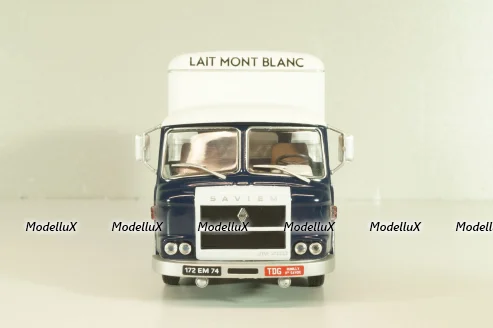 Saviem JM 200 truck "Lait Mont Blanc" 1964, blue/light blue/white, Les Plus Mythiques Saviem #1, Deagostini 1:43