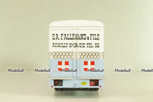 Saviem JM 200 truck "Lait Mont Blanc" 1964, blue/light blue/white, Les Plus Mythiques Saviem #1, Deagostini 1:43