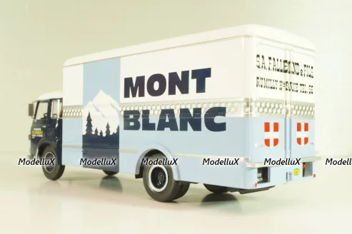 Saviem JM 200 truck "Lait Mont Blanc" 1964, blue/light blue/white, Les Plus Mythiques Saviem #1, Deagostini 1:43