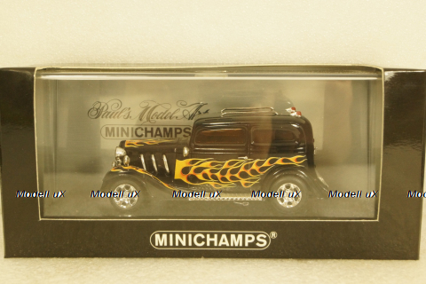 American Hot Rod, black with flames, 400142260, Minichamps 1:43