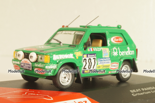 Fiat Panda 4X4 #207 "Benetton" Rally Paris-Dakar 1984, Hervé de Labriffe/ Claude Devoyon, green, Model43 1:43