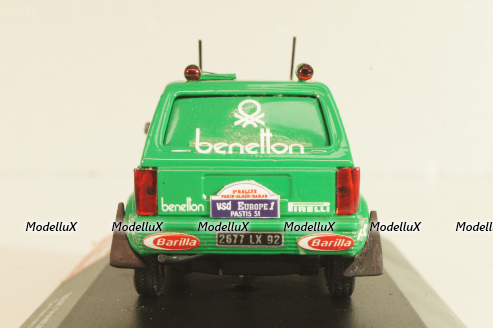 Fiat Panda 4X4 #207 "Benetton" Rally Paris-Dakar 1984, Hervé de Labriffe/ Claude Devoyon, green, Model43 1:43