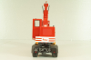 Saviem 4x4 truck with a hydraulic excavator "Poclain" 1957, orange/red, Les Plus Mythiques Saviem #3, Deagostini 1:43